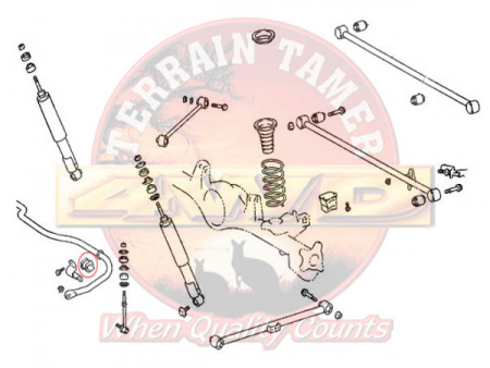 BUSH D-TYPE STABILIZER BAR REAR LANDCRUISER  48815-10090